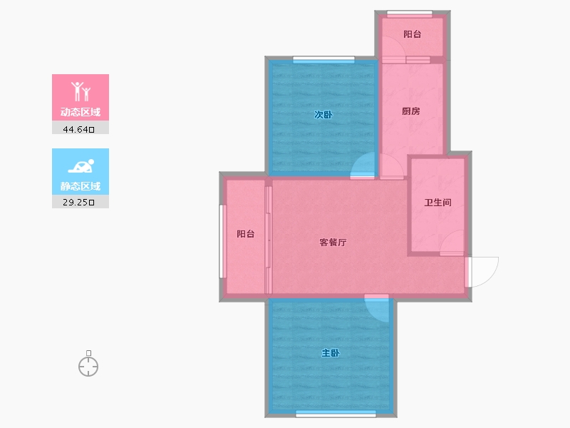 黑龙江省-哈尔滨市-腾益健康城-65.94-户型库-动静分区