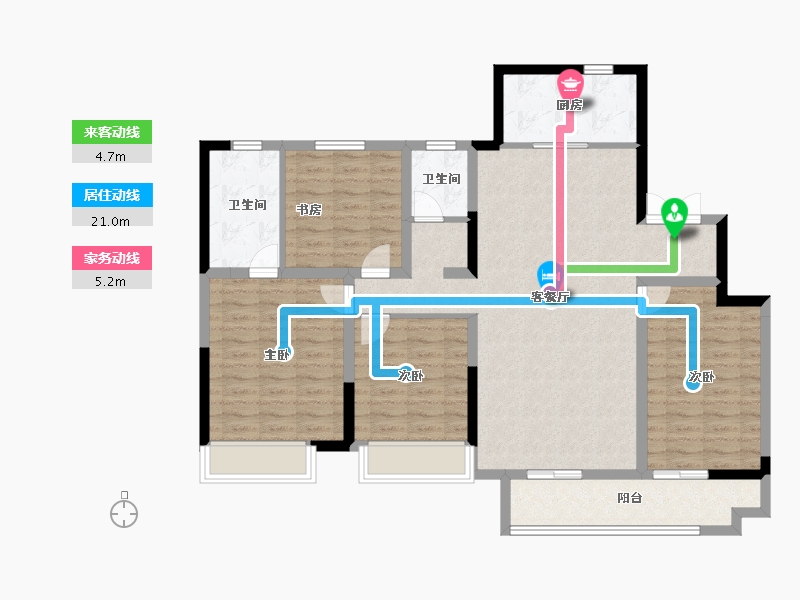 山东省-潍坊市-金科礼悦东方-112.00-户型库-动静线