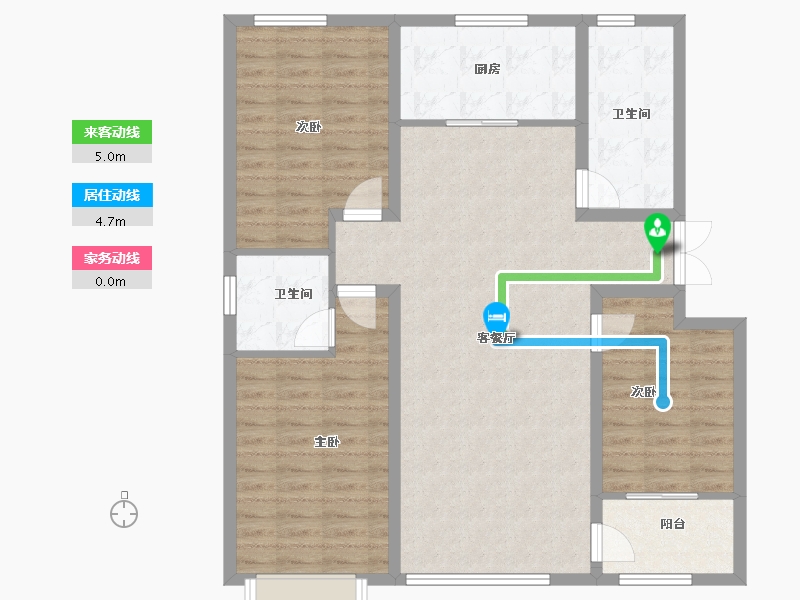 山东省-潍坊市-龙润紫宸华府-106.39-户型库-动静线