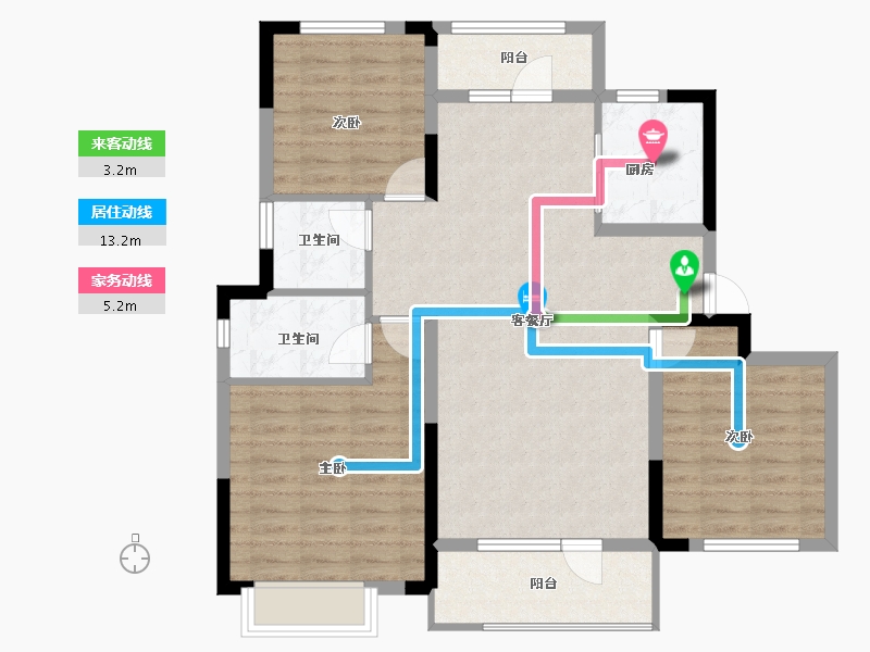 山东省-青岛市-中洲半岛城邦-96.15-户型库-动静线