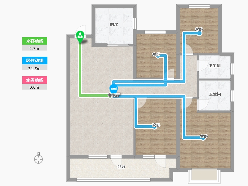 山东省-潍坊市-万特公馆-112.00-户型库-动静线