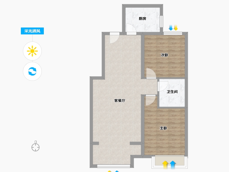 河北省-石家庄市-当代境MOMΛ-72.00-户型库-采光通风