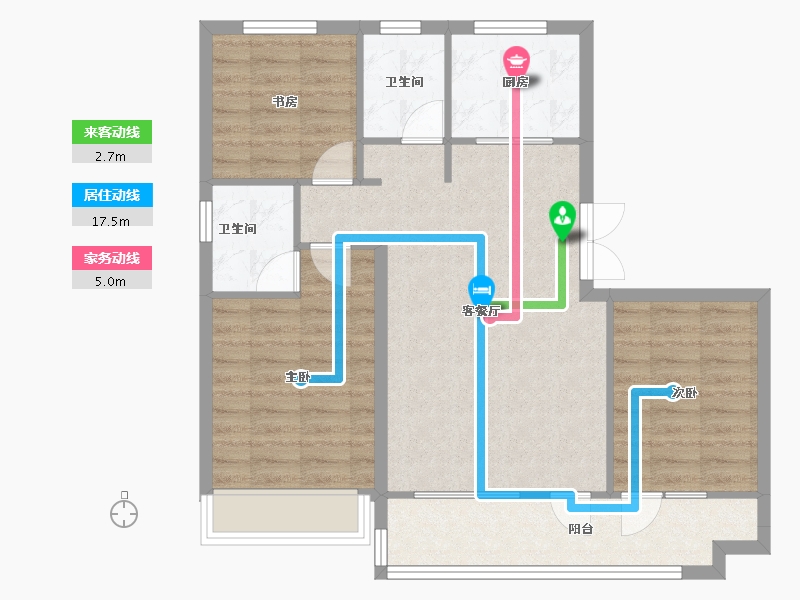 山东省-潍坊市-恒信·时光里-82.91-户型库-动静线