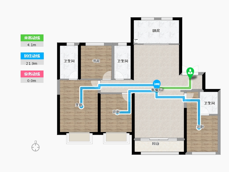 陕西省-西安市-天地源·云水天境-117.58-户型库-动静线