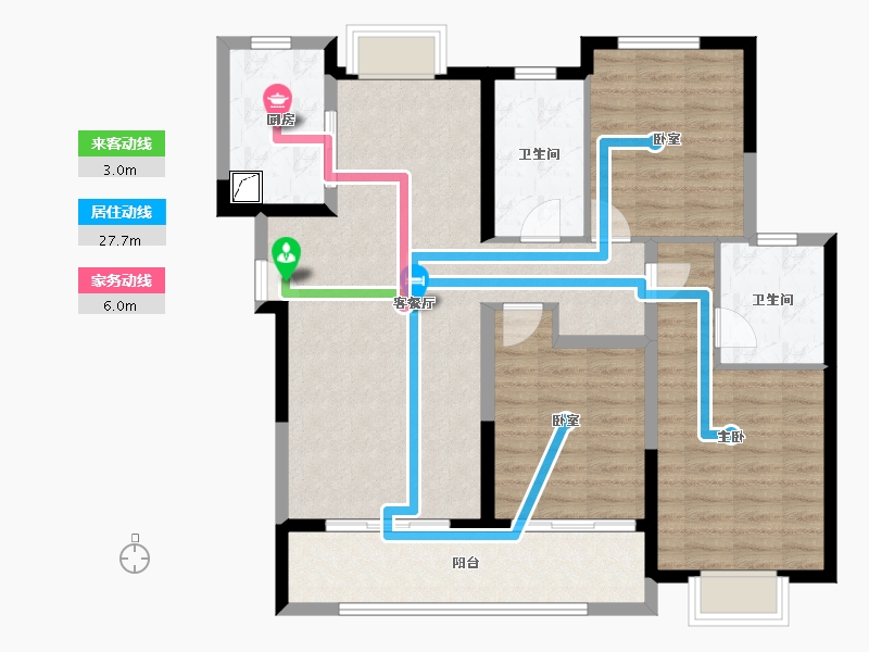 湖北省-武汉市-​融创武汉1890-101.87-户型库-动静线