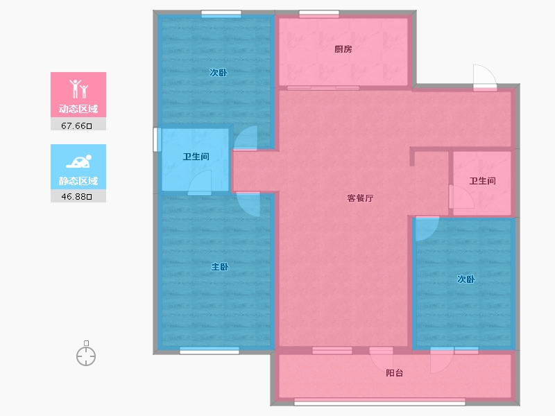 山东省-潍坊市-万科城-103.20-户型库-动静分区