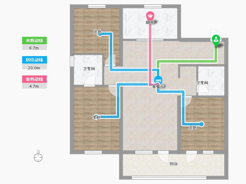 山东省-潍坊市-万科城-101.60-户型库-动静线