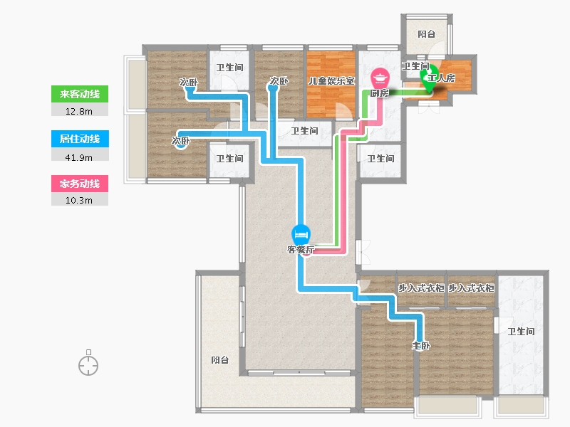 广东省-深圳市-华侨城新天鹅堡-178.00-户型库-动静线