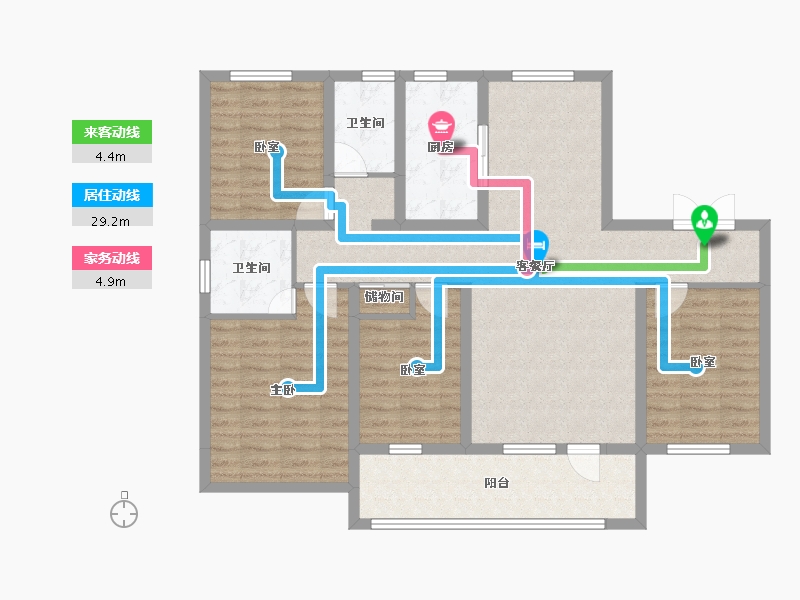 山东省-潍坊市-万特公馆-109.37-户型库-动静线