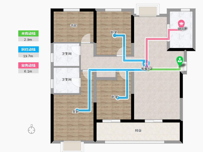 湖北省-武汉市-​融创武汉1890-114.40-户型库-动静线