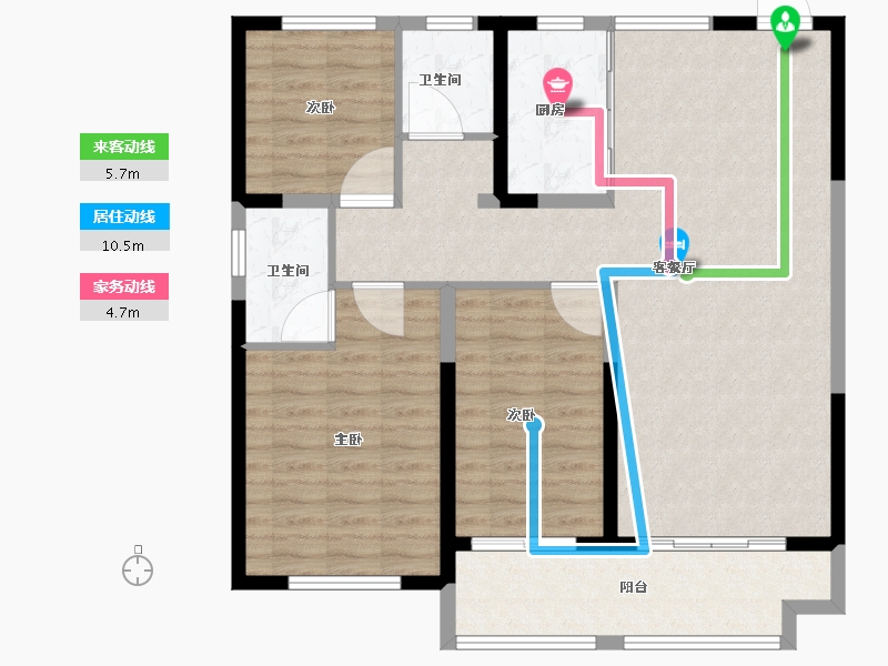 山东省-临沂市-城建·锦绣里-104.01-户型库-动静线