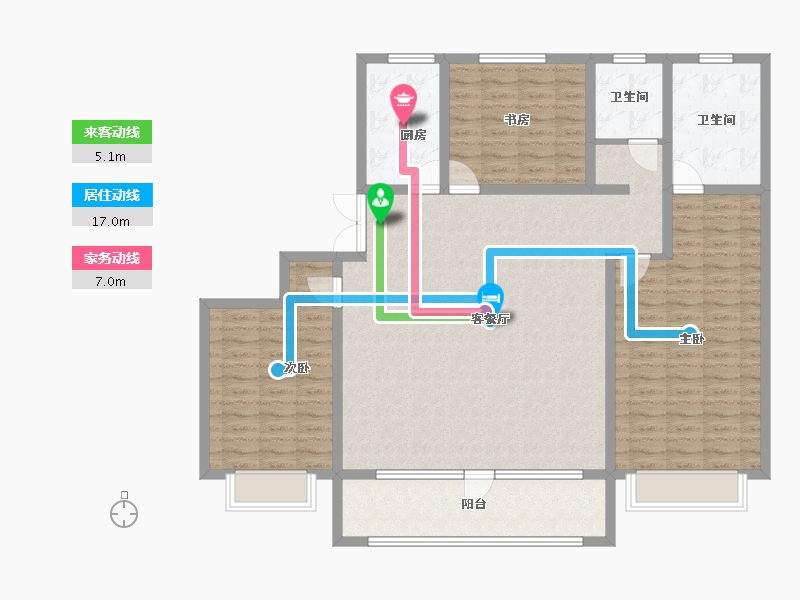 山东省-青岛市-上城御府-131.52-户型库-动静线