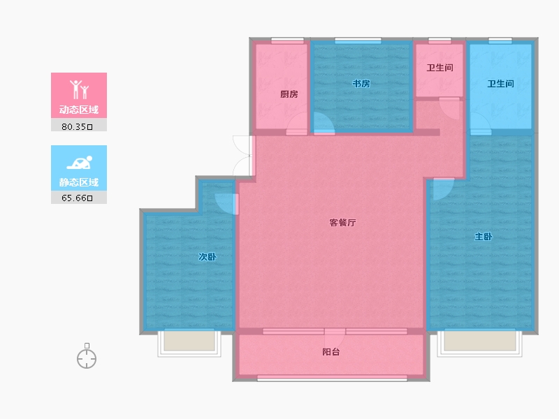 山东省-青岛市-上城御府-131.52-户型库-动静分区