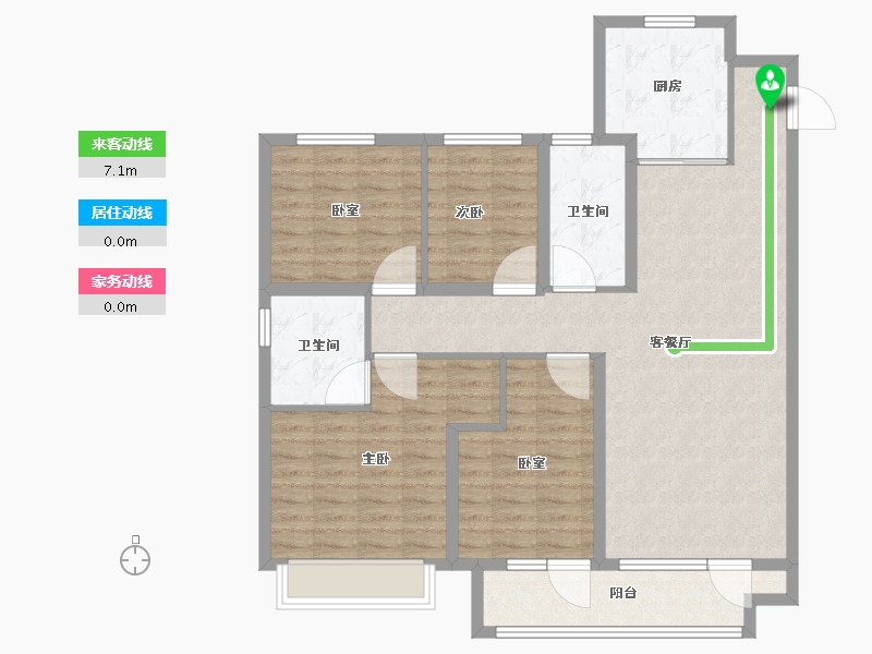 山东省-潍坊市-桃源金茂悦-109.60-户型库-动静线