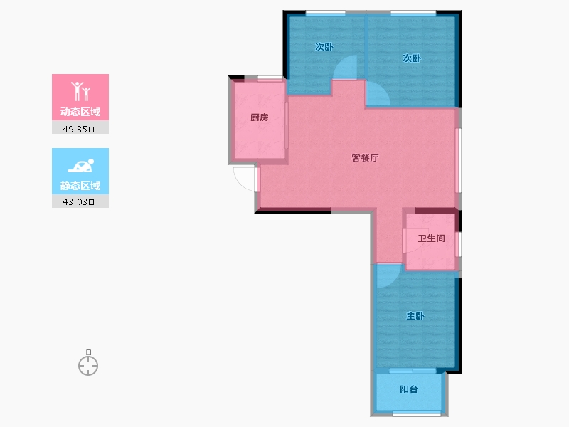 山东省-烟台市-一格明珠-84.01-户型库-动静分区