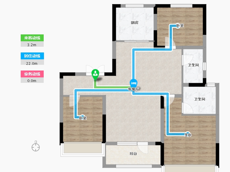 山东省-潍坊市-青岛印象春-94.46-户型库-动静线