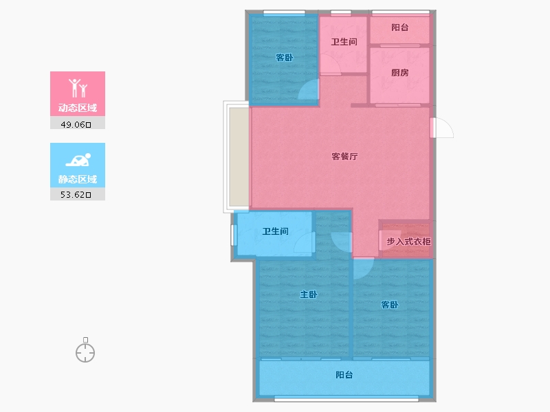 浙江省-宁波市-绿城·春熙云境-94.21-户型库-动静分区