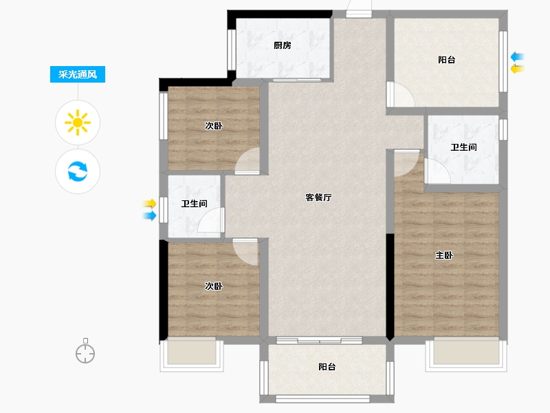 湖南省-长沙市-中建钰和城-97.10-户型库-采光通风