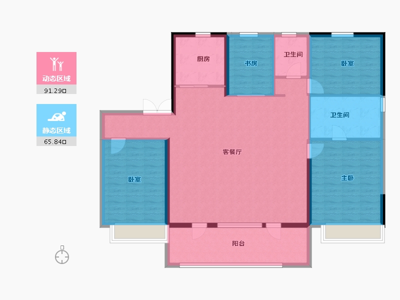 山东省-潍坊市-碧桂园恒信·潍州府-143.99-户型库-动静分区