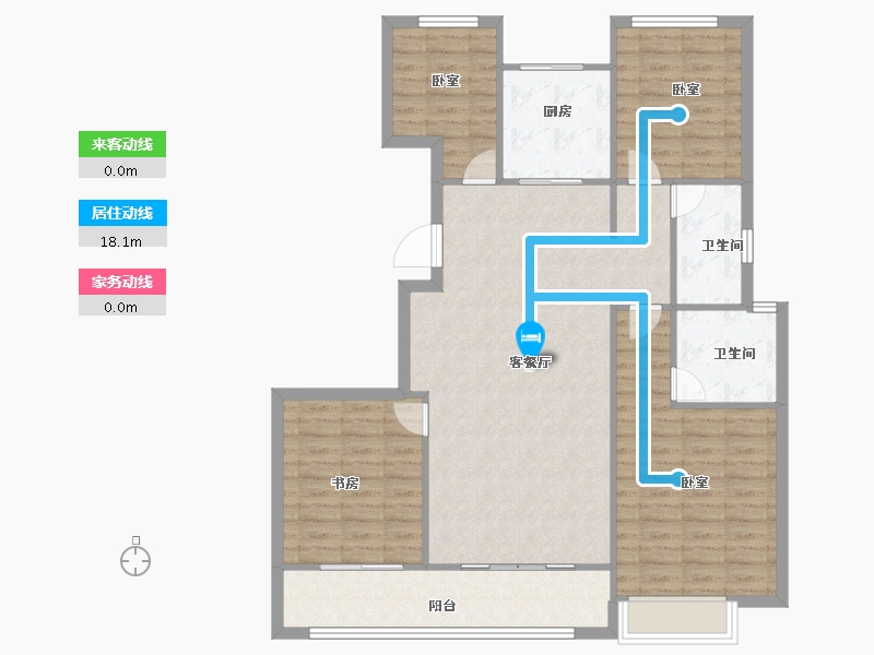 浙江省-宁波市-绿城·春熙云境-113.60-户型库-动静线