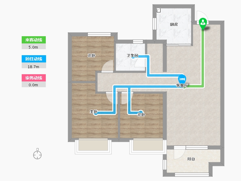 山东省-青岛市-和达熙园-76.01-户型库-动静线