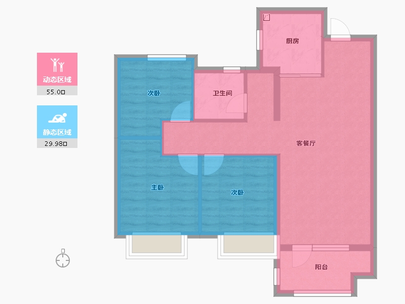 山东省-青岛市-和达熙园-76.01-户型库-动静分区