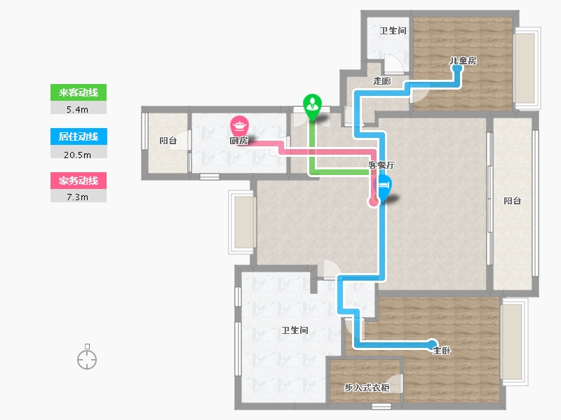 河南省-郑州市-建业城市花园-140.00-户型库-动静线