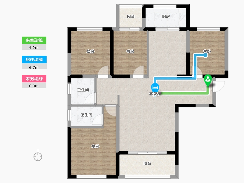 河北省-石家庄市-英郡年华国际社区-103.76-户型库-动静线