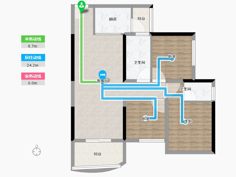 广东省-中山市-雅居乐民森迪茵湖-93.46-户型库-动静线