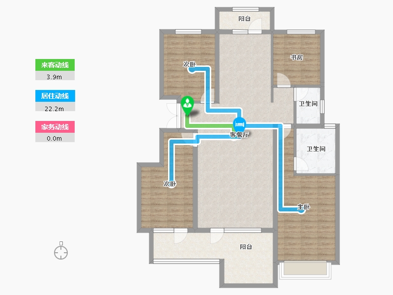 河北省-石家庄市-润江云璞-129.27-户型库-动静线