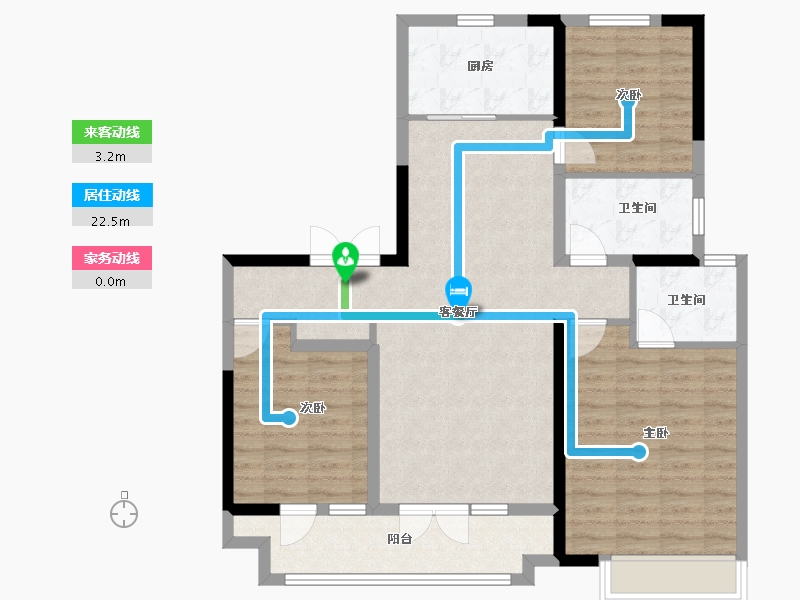 山东省-潍坊市-金科礼悦东方-100.80-户型库-动静线