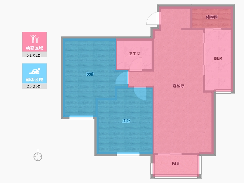 北京-北京市-澳洲康都-78.00-户型库-动静分区