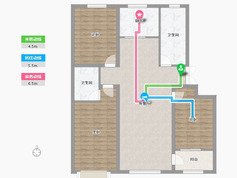 山东省-潍坊市-龙润紫宸华府-100.25-户型库-动静线