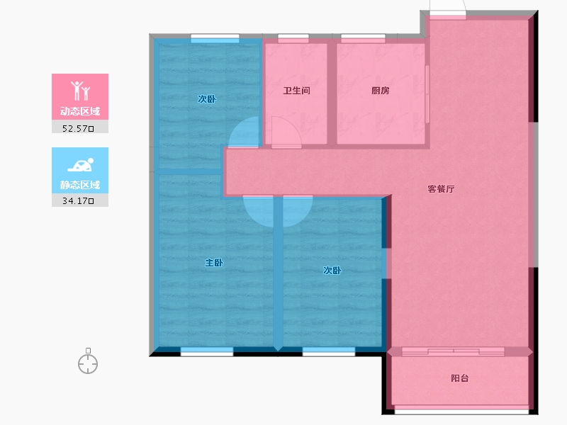 黑龙江省-哈尔滨市-万科中俄国际城-77.99-户型库-动静分区