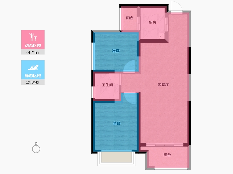 河北省-石家庄市-英郡年华国际社区-56.46-户型库-动静分区