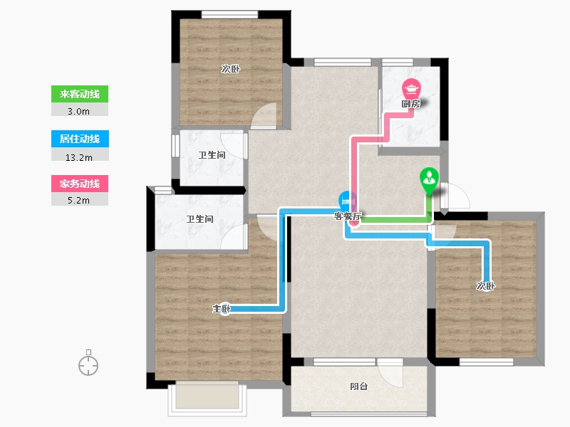 山东省-青岛市-中洲半岛城邦-96.96-户型库-动静线