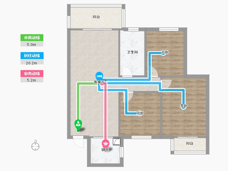 湖北省-武汉市-香缇美景-86.00-户型库-动静线