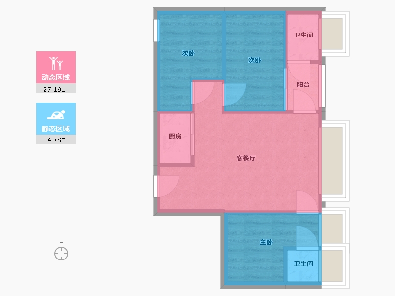 广东省-梅州市-城北雅居-100.00-户型库-动静分区