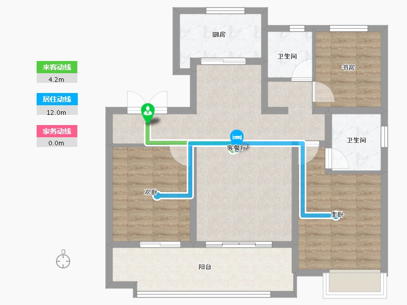 山东省-青岛市-保利和府-84.67-户型库-动静线