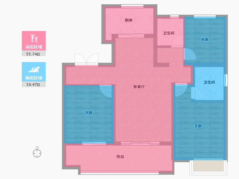 山东省-青岛市-保利和府-84.67-户型库-动静分区