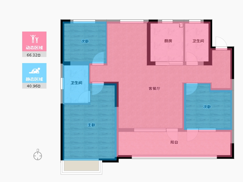 山东省-青岛市-青特云境-95.16-户型库-动静分区