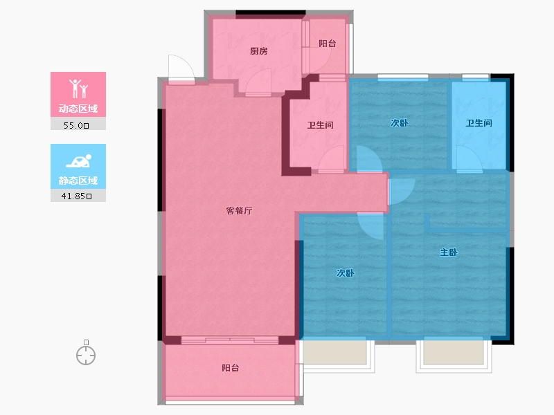 陕西省-汉中市-恒大帝景-92.00-户型库-动静分区