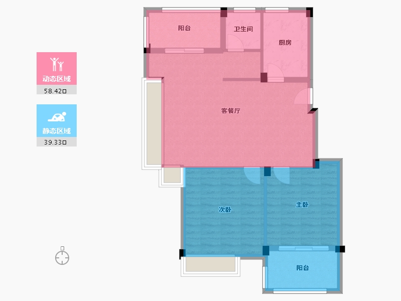 浙江省-杭州市-颐和山庄-89.00-户型库-动静分区