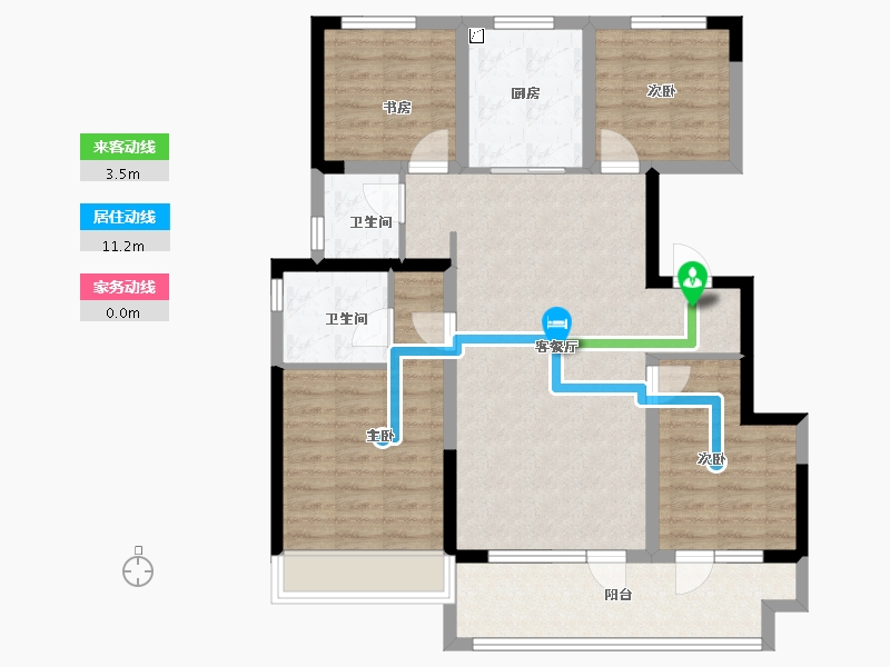 山东省-青岛市-墨上花开-95.98-户型库-动静线