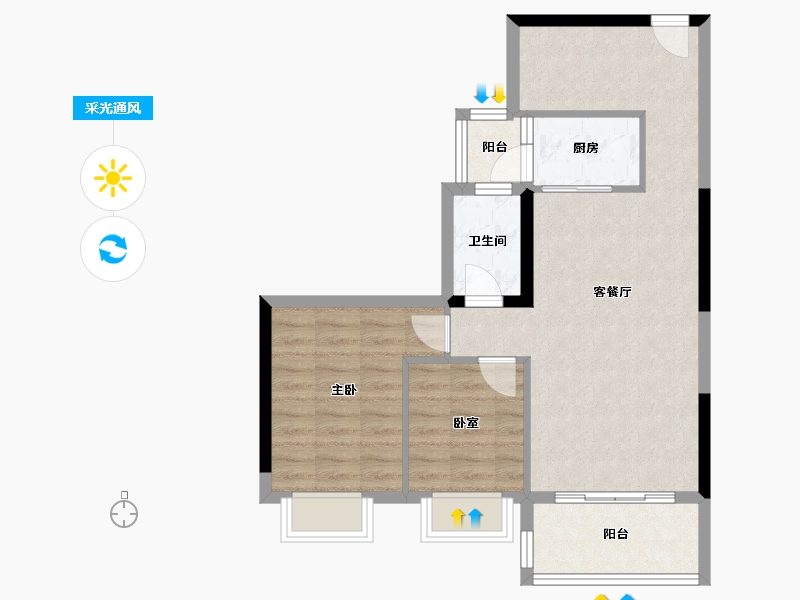 广东省-中山市-中澳春城-67.99-户型库-采光通风