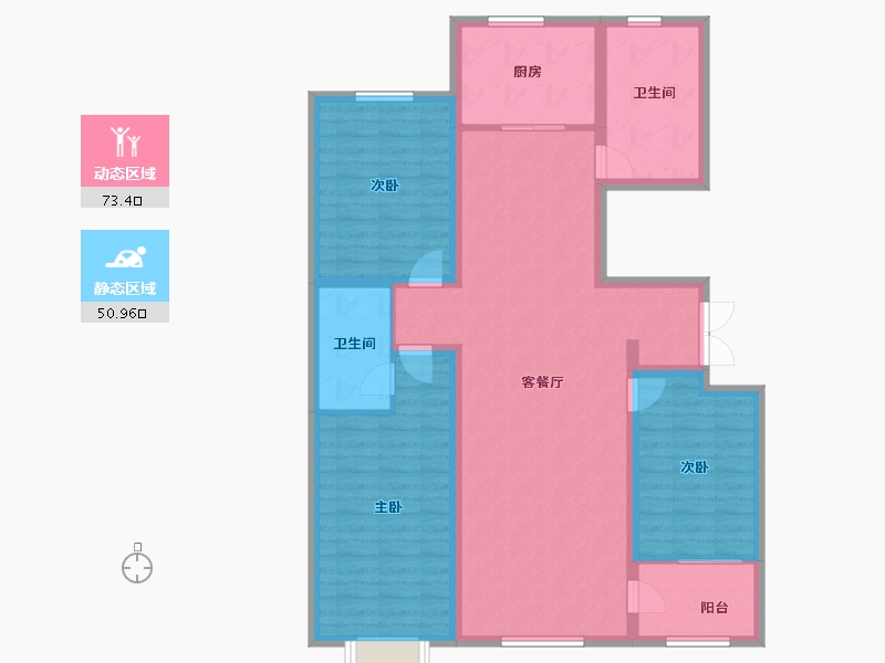 山东省-潍坊市-龙润紫宸华府-112.00-户型库-动静分区