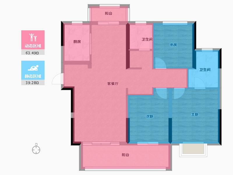 湖南省-长沙市-长沙亿达智造小镇-91.99-户型库-动静分区