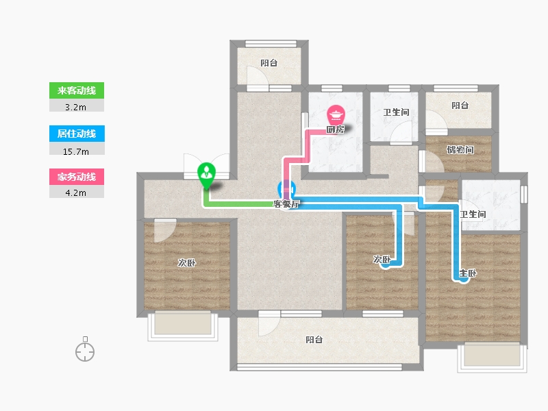 山东省-青岛市-保利和府-101.35-户型库-动静线