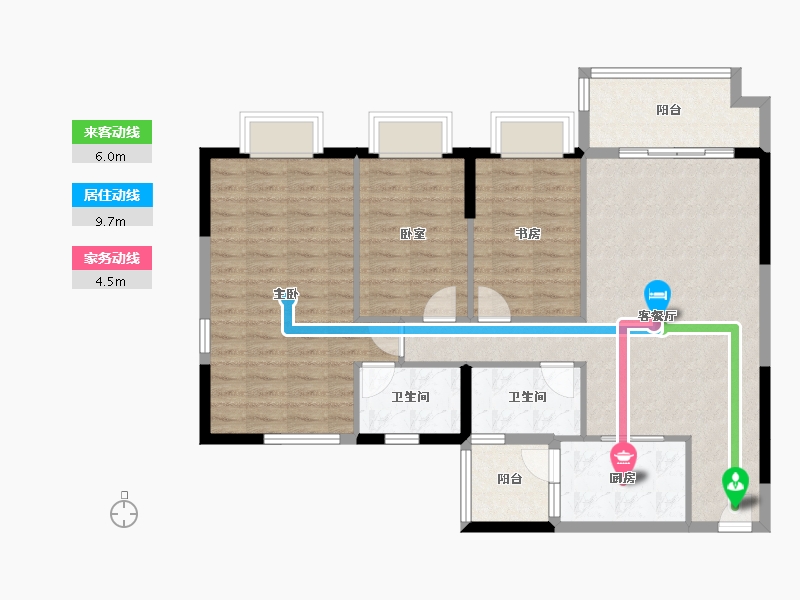 广东省-中山市-佳境康城-102.45-户型库-动静线