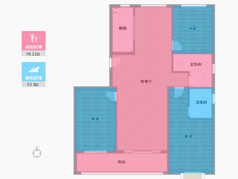 山东省-潍坊市-恒信温莎公馆-118.40-户型库-动静分区